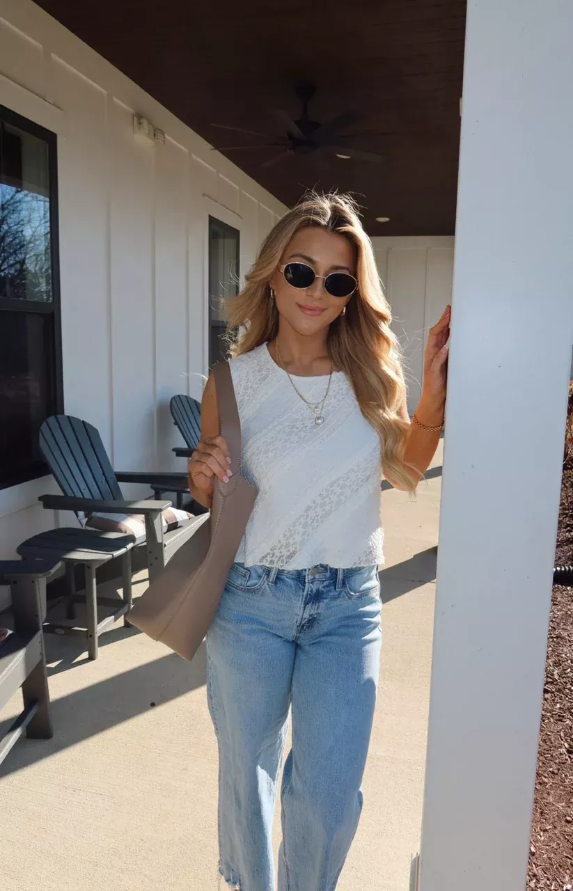 Mika Ivory Ruffled Lace Top - FINAL SALE